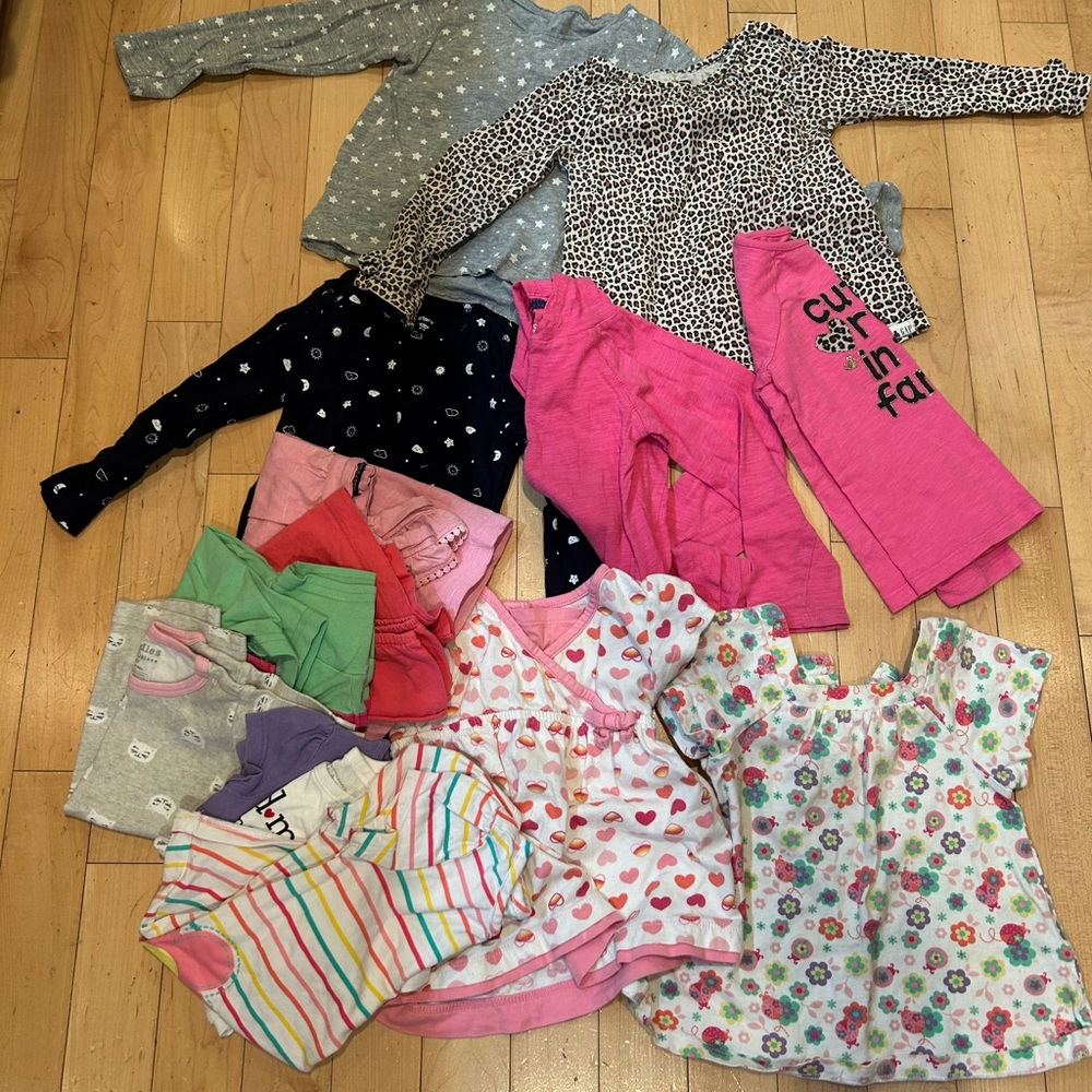 Toddler Girl Size 2t long and short sleeve shirts